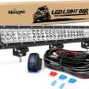 Nilight LED Light Bar 25Inch 162W Spot Flood Combo Off Road 12V 5Pin Rocker Switch Wiring Harness Kit (ZH081)