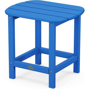 POLYWOOD SBT18PB South Beach 18" Outdoor Side Table, Pacific Blue