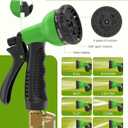 100ft Garden Hose, Non-Expandable Water Hose with 8 Function Spray Nozzle, Lightweight, Knik-Free, Burst-Resistant, Durable & Flexible 3/4" Garden Hose for Lawn, House Cleaning, Car Washing