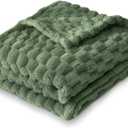 HOMRITAR Baby Blanket for Boys Girls 3D Flannel Fleece Fluffy Blankets for Baby Soft Plush Breathable Bed Blanket for All Season Toddler Infant or Newborn (30 x 40 Inch, Olive Green)
