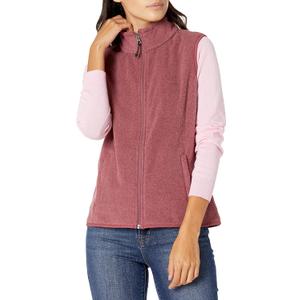 Amazon Essentials Women's Classic-Fit Sleeveless Polar Soft Fleece Vest (Burgundy Heather), Size M