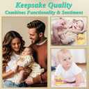 4 x Monthly Baby Milestone -Milestone Cards for Wooden Circles Discs, Photoshoot Props for Baby Boys & Girls, The Baby Essentials for a Newborn Gender-Neutral Baby, 3D Design,7 Pack,Pink, 4 Inch