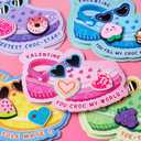 Valentines Day Cards for Kids School Classroom - 36 Valentine Cards with 72 Unique Shoe Charms, 6 Cute Designs - Valentine Exchange Gift for Boys Girls, Funny Valentines Cards for Kids Party Favors