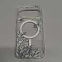 RALEAVO for Google Pixel 10/10 Pro Case Compatible with MagSafe Clear Floral Cover with Green Leaves Pattern for Girls Women Slim Cute Hard Back Shockproof Phone Case for Pixel 10/10 Pro,Transparent