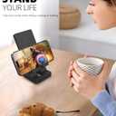 2 x Cell Phone Stand, Portable Phone Holder, Clear Phone Stand for Desk (Black)