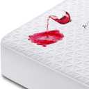 Premium Waterproof Mattress Protector Queen Size, Breathable Bed Cover 3D Air Fabric Cooling Mattress Pad Cover Smooth Soft Noiseless Washable, 8''-21'' Deep Pocket (White)