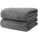 HOMEXCEL Bath Towels Pack of 2, (27 x 54 Inches) Microfiber Ultra Soft Highly Absorbent Bath Towel Set, Lightweight and Quick Drying Towels for Body, Sport, Yoga, SPA, Fitness, Grey