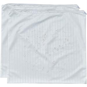 Feather Proof Euro Pillow Protectors 26x26 Set of 2 Waterproof Cover for Goose Down Square Throw Pillows 2 Pack (White)