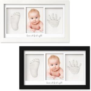 KeaBabies Baby Handprint Footprint Keepsake Bundle - Baby Prints Duo Photo Frame for Newborn - Perfect Baby Gift