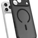  iPhone 17 Pro Max Case Ultra Hybrid MagFit Case Mobile Phone Case Transparent Compatible with MagSafe Frost Black