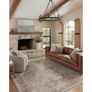 Loloi Magnolia Home by Joanna Gaines Millie Collection MIE-03 Charcoal/Dove 2'-7" x 10'-0", .25" Pile Height, Runner Rug