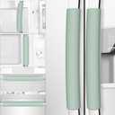 Refrigerator Handle Covers, 6PCS, Leather Kitchen Appliance Handle Covers, Keep Your Fridge Microwave Oven Stove or Dishwasher Clean, Stains Dirty Oils, Timesaver, Kitchen Decor (Jade Green)