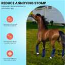 Mesh Fly Boots Horse Fly Boots Mesh Fly Wraps Leg Guard for Horse Set of 4 (DarkBlue)