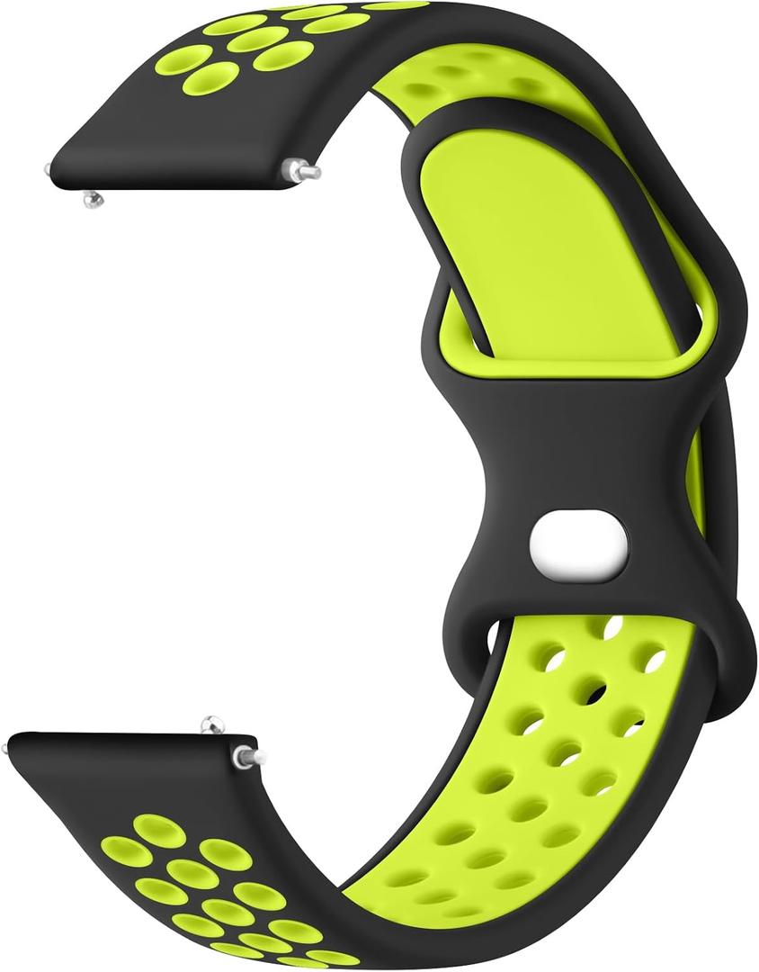 Meliya 20mm 22mm Watch Bands Quick Release Replacement Wristband, Soft Silicone Bands Breathable Sport Replacement Straps for Men Women