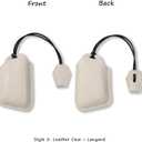 Genuine Leather Key Fob Cover Compatible with Cadillac 2021 2022 2023 2024 CT4 CT5 CT6 XT4 XT5 XT6 Escalade ESV, Key fob Case with Keychain & Lanyard for Cadillac Key Fob (6 Buttons, White)