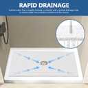 Shower Mat Non Slip 32 x 24 inch: Loofah Anti Slip Shower Mat,Non Slip Bathtub Mat for Inside Shower,Quick Drying Shower stall mat with Drain Hole in Middle,for Shower,Bathroom and Wet Areas