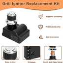 5-Outlet Pulse Tact Push Grill Igniter Kits for Nexgrill 720-0830, 720-0830X, 720-0888S Gas Grill Accessories, DHL-128-5Q Grill Igniter with Wire Replacement Parts for Nexgrill 720-0925P Parts