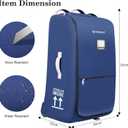 Stroller Bag for Airplane, Stroller Travel Bag Compatible with UPPAbaby Vista V1 V2 V3, Cruz V1 V2 V3, Rolling Wheel Bag with Storage Pocket, Multiple Handles,Luggage Tag for Flight Travel,Navy