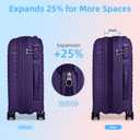 LARVENDER Carry On Luggage 22x14x9 Airline Approved, Suitcases with Wheels, 3 Piece Set