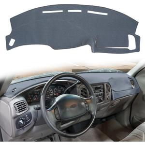 Dashboard Cover Custom Fit for Ford F150/F250/Expedition/F150 Heritage 1997 1998 1999 2000 2001 2002 2003,Dash Cover Mat Pad Carpet Protector Without Climate Sensor/Light Sensor(Dark Gray)
