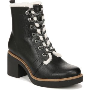 LifeStride Women's Rhodes Cozy Ankle Boot Snow (11 Wide, Black)