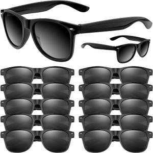 ASTARON Sunglasses Bulk, 6/12/24/48 Pack Sunglasses Party Favors for Summer Beach Pool Birthday Wedding Party Supplies (Black)