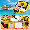 Towable Tube for Boating, 2 Person Sofa Style Inflatable Towable with Backrest, Heavy Duty Nylon Water Tow Tube with Quick Connect for Lake & Water Sports(Shark Sofa)