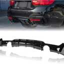 Rear Bumper Diffuser Compatible with 14-20 BMW 4 Series F32 F33 F36 MSport
