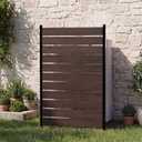 Vellzeyce Wooden Privacy Fence, Outdoor Privacy Screen, Porch and Terrace Privacy Wall, Trash Can and Air Conditioner Concealment (Dark Brown) 39.7x9.6x4.7in