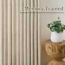 Beige Sheer Curtains 120 Inches Long with Pinch Pleat,Back Tab Pleated Drapes Hooks Thick Linen Textured Boho Farmhouse Extra Long 120 Inch Curtain for Dining Bedroom 42 Inch Wide Each Panel