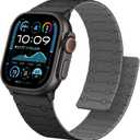 Anlinser Compatible with Apple Watch Band 49mm 46mm 45mm 44mm 42mm for Women Men, Double Side Reversible Magnetic Strap for iWatch Ultra 3/2/1 Series 11/10/9/8/7-1 SE (Black/Gray)