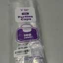 Pantry Value [2 oz. - 100 Count Clear Disposable Plastic Portion Cups with Lids - Small Plastic Condiment Containers for Sauce, Salad Dressings & Portion Control