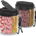 Amazon.com: Pill Dispenser with 7 Large Compartments, Pill Bottle Organizer for Travel, Supplement Organizer with Anti-Mixing Design, BPA-Free Pill Container with 20 Pcs Labels, Black 2pcs : Health & Household
