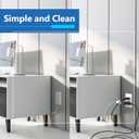 LIDER Flat-Face Outlet Extender with 3 Receptacles, Ultra-Thin Wall Plate Plug with Cord Extender and 3-Outlet Power Strip, 3ft Cord, LWE3-315-W, ETL-Listed, White