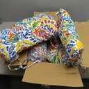 LVTXIII 2 Pack Outdoor Rocking Chair Cushion Set, Patio Fade and Water Resistant Tufted Seat Cushions with Ties for Rocking Chairs Use, 38x17x3, Damask Red