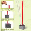 9.3in Baseball Base Plugs with Extended Tassel Heavy Duty Base Plugs for Baseball Field Base Plugs Easy View Baseball Base Anchors for Yard Tear Resistant - 6 Pack (red)