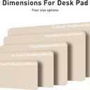 Aothia Faux Leather Desk Mat Large Mouse Pad, Non-Slip PU Leather Blotter, Waterproof Writing Surface for Office and Home (Beige, 47.2" x 23.6")