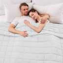 yescool King Size Weighted Blanket for Adults 25lbs, 80” x 87”, White
Heavy Comforter for Sleeping, Perfect for 240-260 Lbs, Breathable Bedding for Adults & Couple All Season, Machine Washable