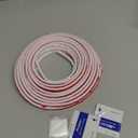 White Rubber Weather Stripping Door Seal Strip, D Shape Door Weather Seal Strip, Self-Adhesive Soundproofing Frame Insulation Tape for Doors Frame/Window Seal,Blocks Cold Drafts Noise (33 feet)