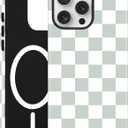 Jusy Compatible with MagSafe Checkerboard Phone Case for iPhone 15 Plus, Cute Aesthetic Checkered Magnetic Soft TPU and Hard PC Protective Phone Cover for Women GirlsMatte - Green & White