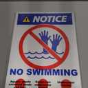 No swimming sign, NOTICE sign, 3525cm, rust-proof aluminum, two pieces