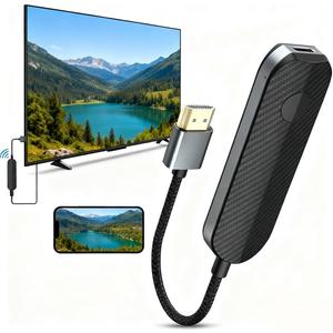 Wireless HDMI Display Adapter, 4k 1080p iOS Flix Stick Streaming Device, TV Movies Shows Receiver Mirroring Connector for iPhone iPad, Applicable to Various Scenarios Enjoy The Audio-Visual Feast