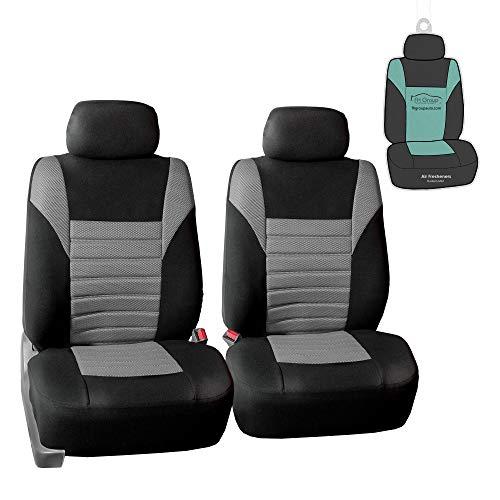 FH Group Gray Polyester Car Seat Cover, 3D Air Mesh, Front Set, Airbag Compatible, Universal Fit for Cars Trucks SUVs : Automotive
