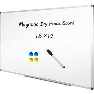 XIWODE Magnetic Dry Erase Board, Wall-Mounted whiteboard, 12 x18 inches, Exquisite Writing Board, Silver Aluminum Frame, Durable, Smooth Board Surface is Easy to Write and Clean (12x18 Inches, Silver)