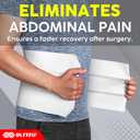 Abdominal Binder for Women & Men Post Surgery Recovery, 9 inch 3 Panel Waist Compression Band, Wrap Support for Bariatric, Belly, Stomach, Postpartum, Hernia, Latex-free, Breathable Fabric. Black L-XL