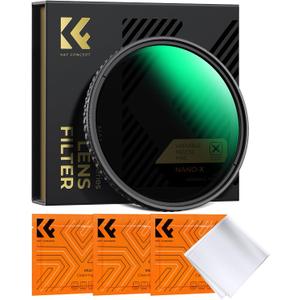 K&F CONCEPT 49mm Variable ND Filter ND2-ND32 Camera Lens Filter (1-5 Stops) No X Cross HD Neutral Density Filter with 28 Multi-Layer Coatings Waterproof (Nano-X Series)