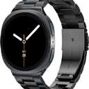 Metal Band Compatible with Samsung Galaxy Watch 8 40mm/44mm/Classic 46mm 2025,No Gap Business Stainless Steel Strap for Galaxy Watch8 Men Women,NOT for Other Models (BLACK)