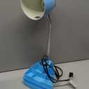 Simple Designs LD1002-BLU Gooseneck Organizer Desk Lamp with iPad Tablet Stand Book Holder, Blue