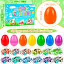 48 Pack Prefilled Easter Eggs Filled with Pull Back Cars, Easter Eggs with Toys Inside, Easter Hunt Basket Stuffers Easter Theme Party Favors Classroom Prizes Gift for Kids Toddlers Girls Boys
