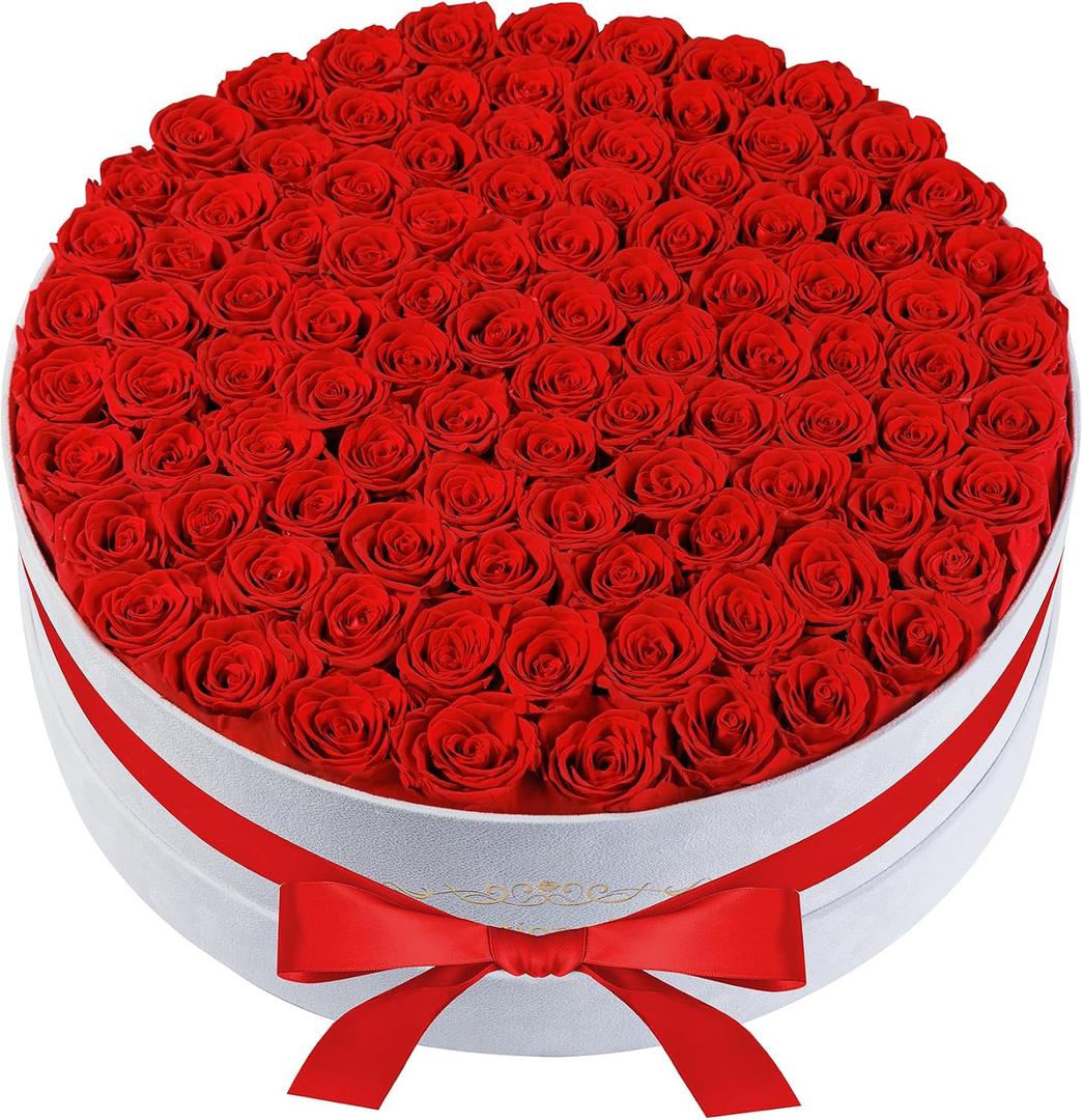 Perfectione Roses 100 Preserved Roses in Velvet Box, Flowers for Delivery
Luxury Rose Gift for Her, Valentines Roses for Wife, Gifts for Mom and Special Occasions